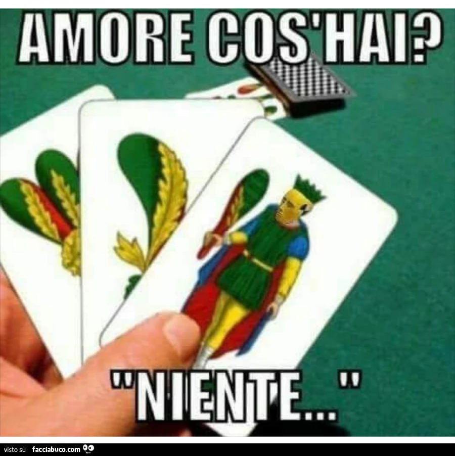 Amore cos'hai? Niente