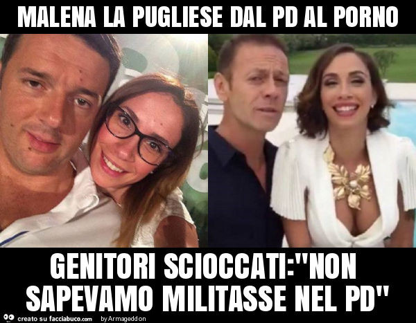 Malena la pugliese dal pd al porno genitori scioccati: "non sapevamo militasse nel pd"