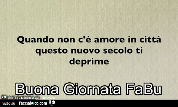 Buona giornata fabu