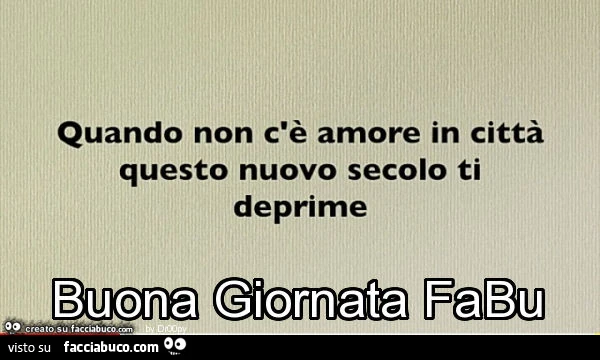 Buona giornata fabu