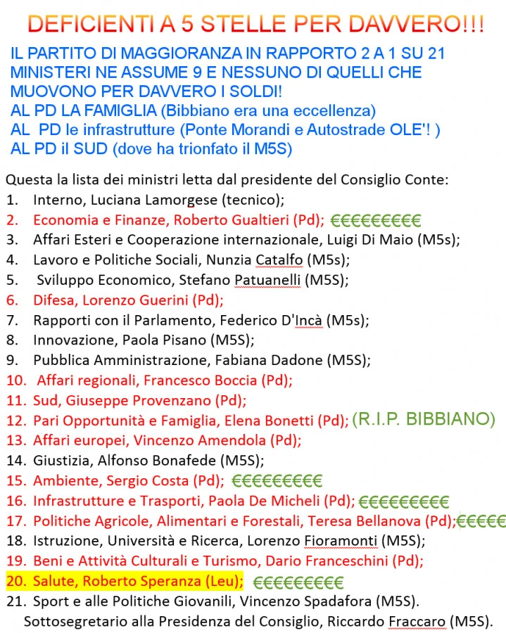 Deficienti a 5 stelle per davvero