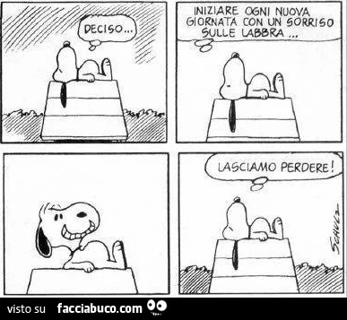 Deciso&hellip; iniziare ogni nuova giornata con un sorriso sulle labbra. Lasciamo perdere