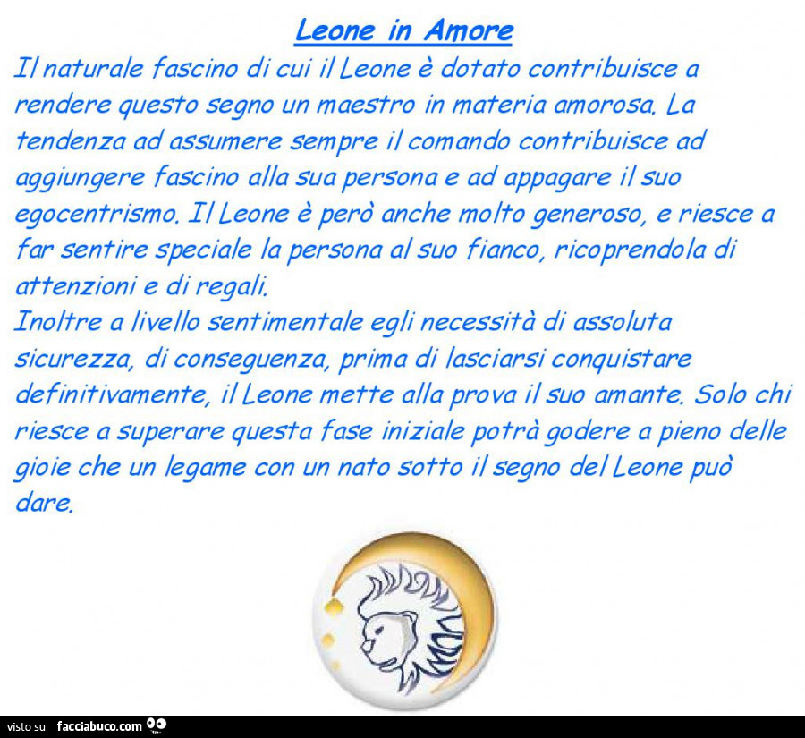 Leone in amore