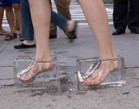 Scarpe cubo di ghiaccio