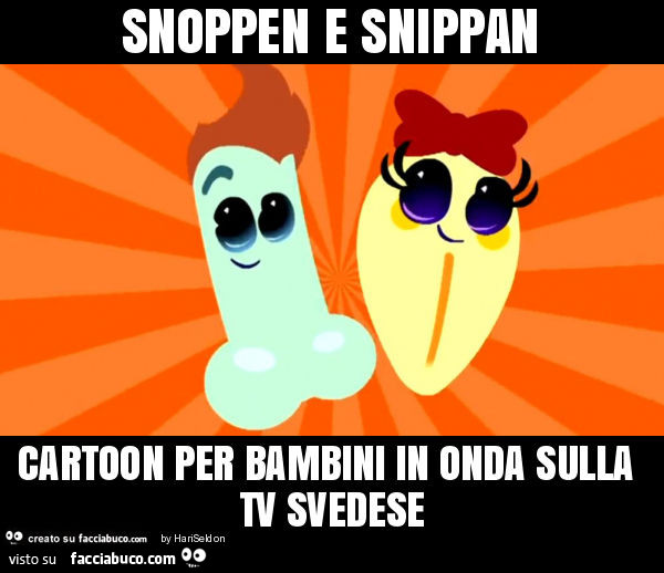 Snoppen e snippan cartoon per bambini in onda sulla tv svedese