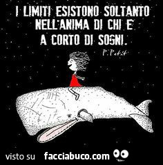 I limiti esistono soltanto nell'anima di chi è a corto di sogni