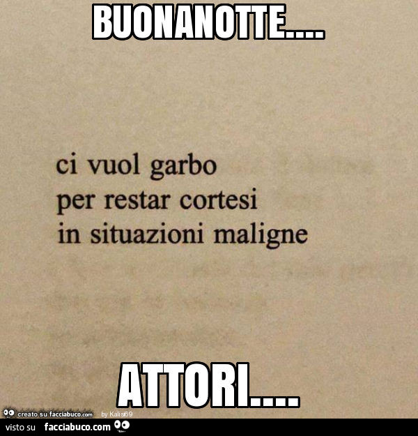 Buonanotte… attori