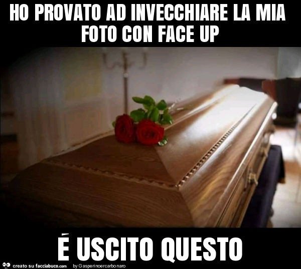 Ho provato ad invecchiare la mia foto con face up É uscito questo