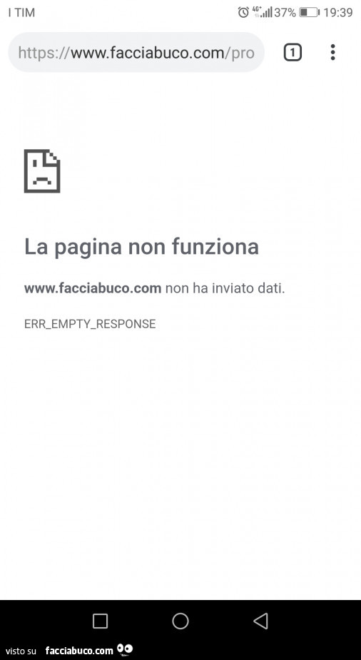La pagina non funziona