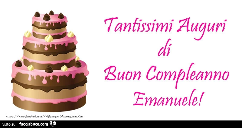 Tantissimi auguri di buon compleanno Emanuele