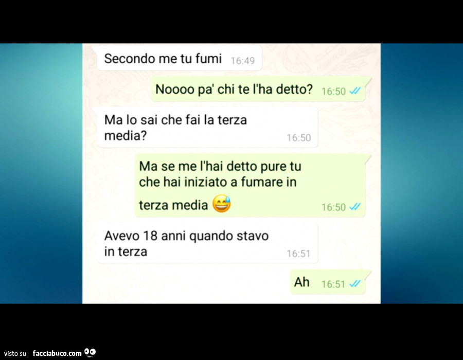 Chat tra padre e figlio alle medie