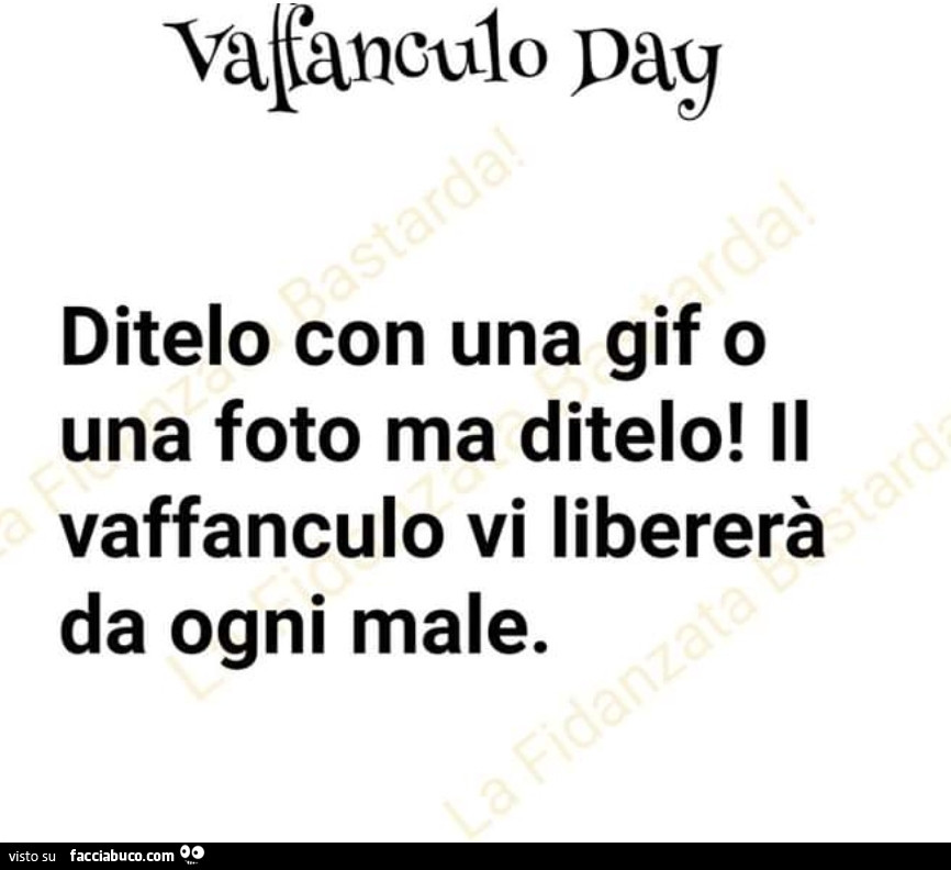 Ditelo Con Una Gif O Una Foto Ma Ditelo! Il Vaffanculo Vi Libererà Da ...