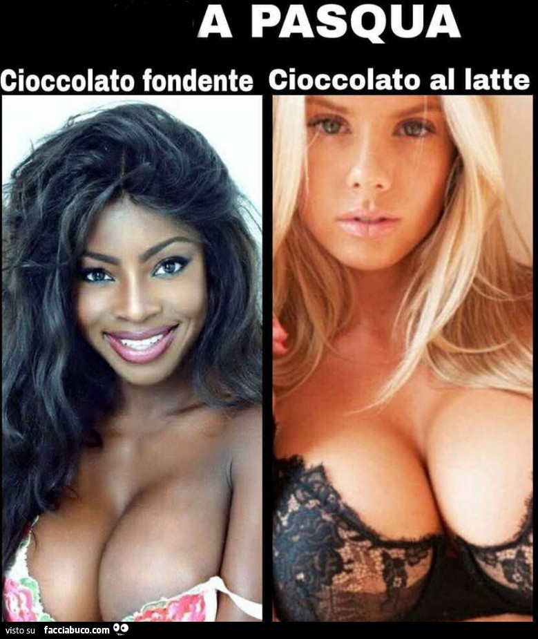 A pasqua. Cioccolato fondente. Cioccolato al latte