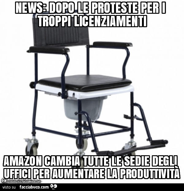 News: dopo le proteste per i troppi licenziamenti amazon cambia tutte le sedie degli uffici per aumentare la produttività