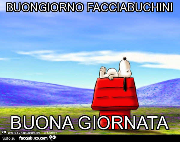 Buongiorno facciabuchini buona giornata