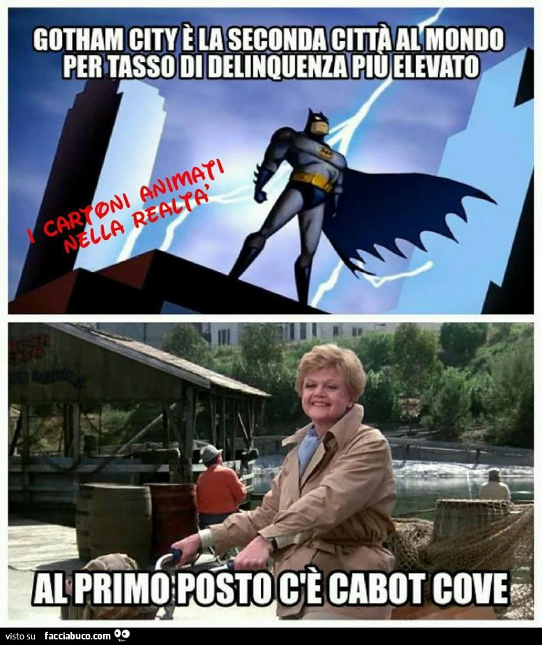 Gotham City รจ la seconda cittร al mondo per tasso di delinquenza piรน elevato. Al primo posto c'รจ cabot cove