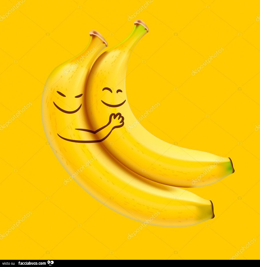 Abbraccio tra banane