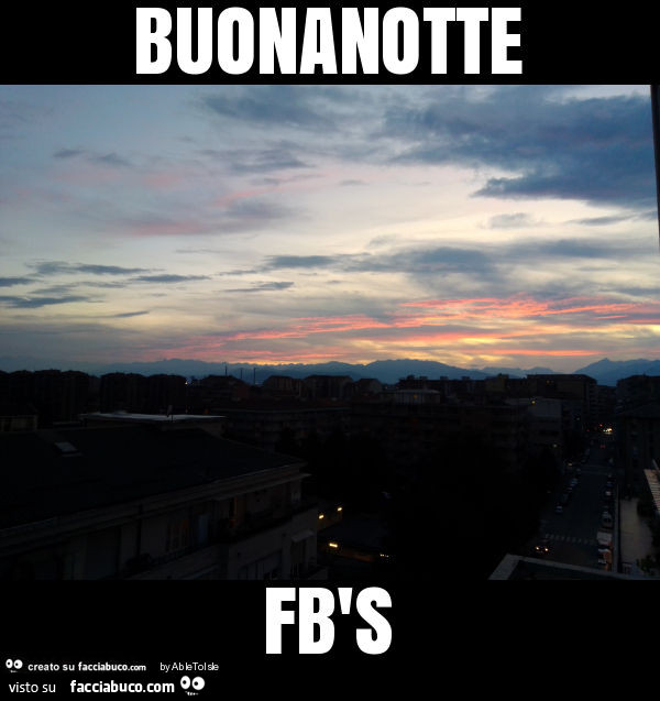 Buonanotte fb's
