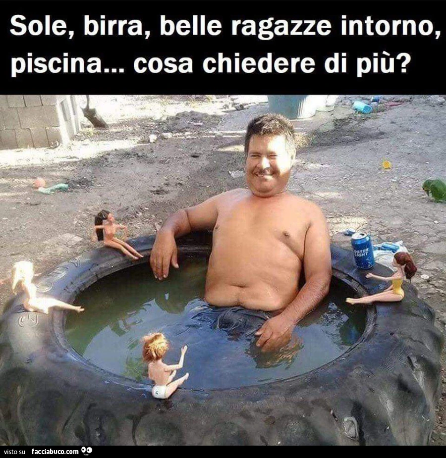 Sole, birra, belle ragazze intorno, piscina&hellip; cosa chiedere di più?
