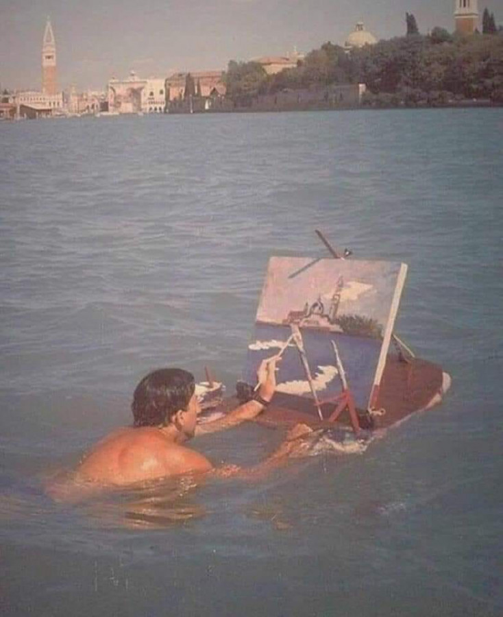 Salvador Dalì dipinge a Venezia, 1947