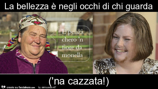 La bellezza è negli occhi di chi guarda ('na cazzata! ) - Facciabuco.com