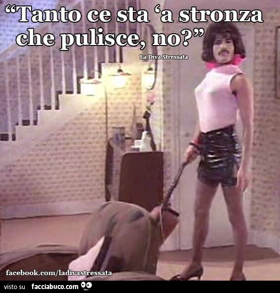 Tanto ce sta 'a stronza s che pulisce, no?