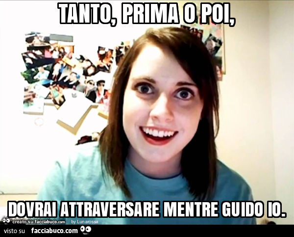 Tanto, prima o poi, dovrai attraversare mentre guido io