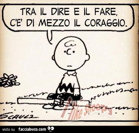 Tra il dire e il fare, c'è di mezzo il coraggio